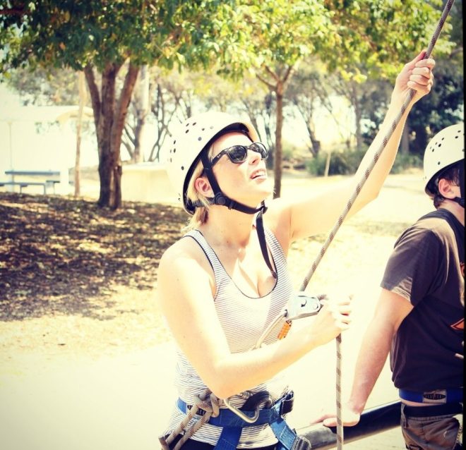 Rock climbing the Kangaroo Point Cliffs 5