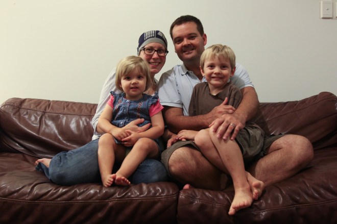 Michelle and Matt with Finnigan and Eloise.