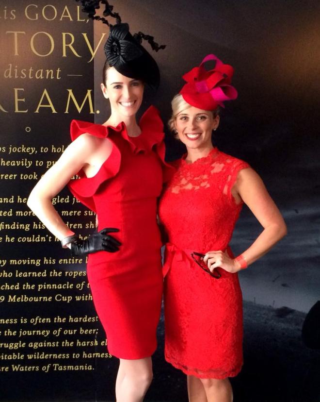 Rocking some red … with the gorgeous Annie Johnson.