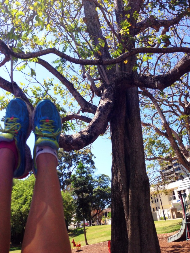 Swinging at Kangaroo Point