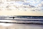 Gold Coast surfer at sunrise