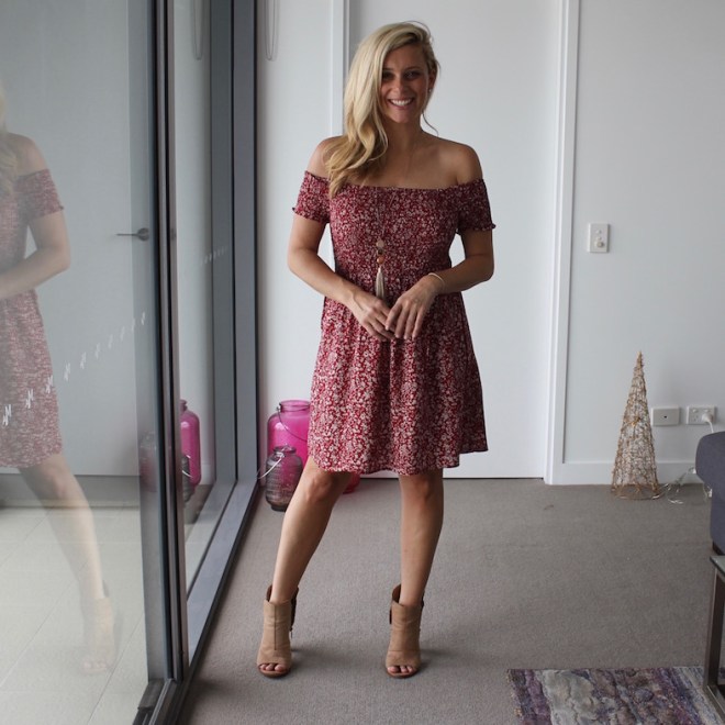 What-Brooke-Wore-Little-Party-Dress-off-the-shoulder