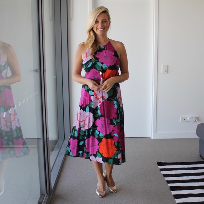 What_Brooke_Wore_Floral_Wrap_Dress