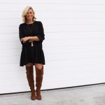 black-dress-knee-high-boots