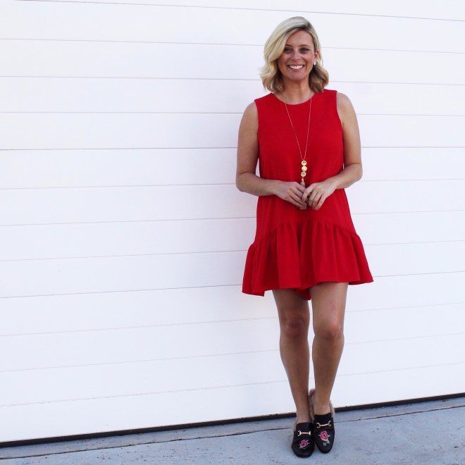 red-playsuit