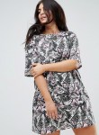 ASOS CURVE Ultimate T-Shirt Dress in Floral Print