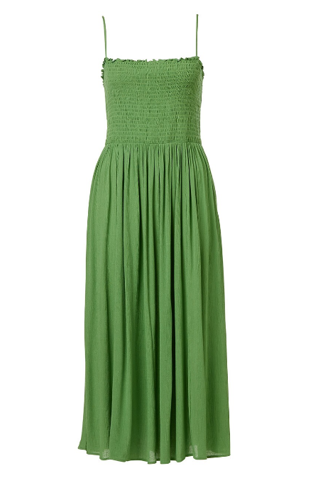 Sportsgirl Shirred Midi Dress  Blonde Ambition