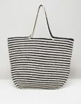 Pull&Bear tote bag in stripe