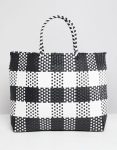 warehouse-Blue-Shopper-Bag-In-Check